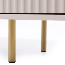 Madia 150x80h cm 2 ante 3 cassetti cannettato moderna beige Vanessa