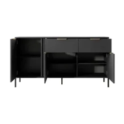 Madia 153x81h cm 3 ante 2 cassetti moderna antracite Nebula