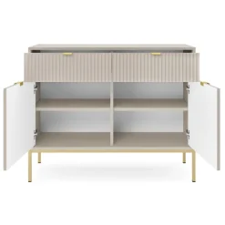 Madia 104x83h cm 2 ante 2 cassetti moderna design beige Alisa