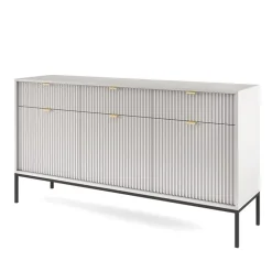 Madia 154x83h cm 3 ante 3 cassetti moderna grigio Alisa
