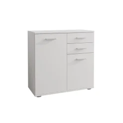 Madia 71x76h cm 2 ante 2 cassetti moderna bianco Ely