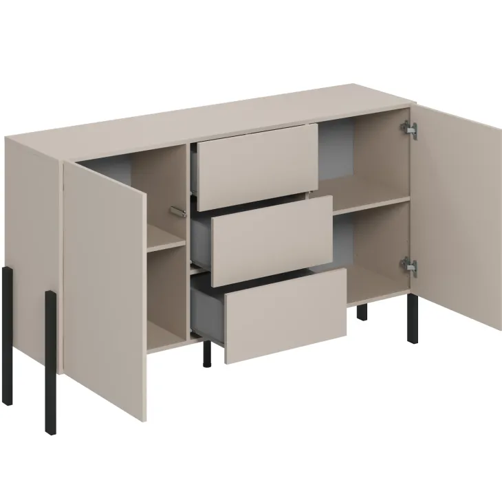 Madia 150x90h cm 2 ante 3 cassetti moderna beige cashmere Simple