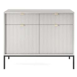 Madia 104x83h cm 2 ante 2 cassetti moderna grigio Alisa