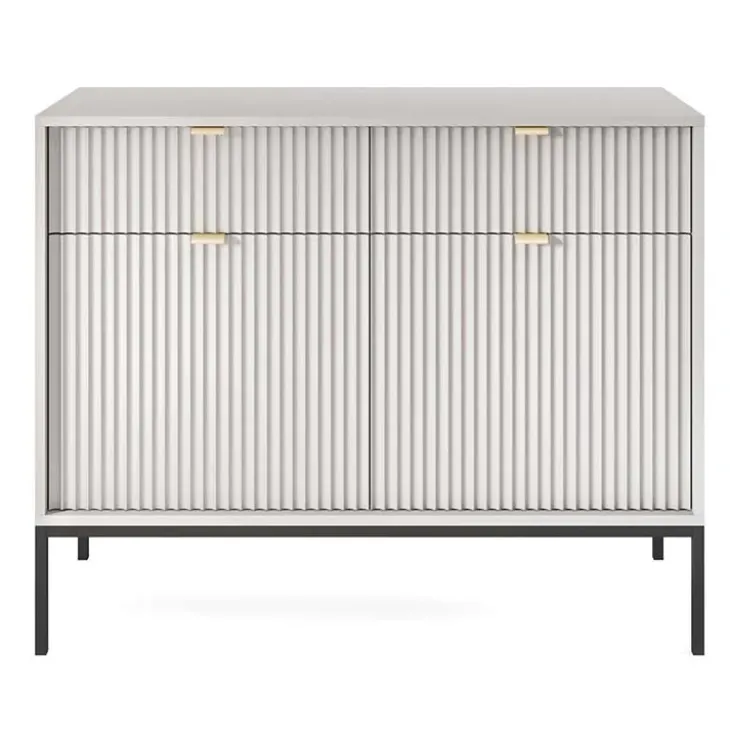 Madia 104x83h cm 2 ante 2 cassetti moderna grigio Alisa
