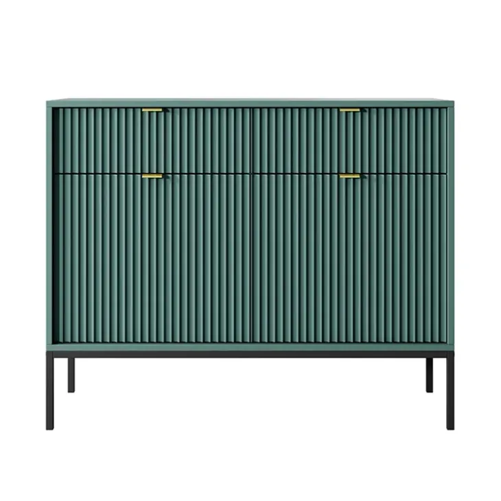 Madia 104x83h cm 2 ante 2 cassetti moderna design verde Alisa