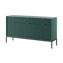 Madia 154x83h cm 3 ante 3 cassetti moderna verde Alisa