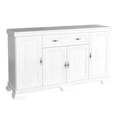 Madia 168x97h cm 4 ante 2 cassetti shabby bianco frassinato Kelly
