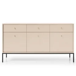 Madia 154x83h cm 3 ante 3 cassetti soggiorno beige Glory