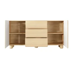 Madia 160x80h cm 2 ante 3 cassetti soggiorno rovere chiaro Mellow