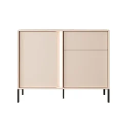 Madia 103x82h cm 2 ante 1 cassetto moderna beige Melly