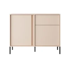Madia 103x82h cm 2 ante 1 cassetto moderna beige Melly