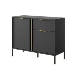 Madia 103x82h cm 2 ante 1 cassetto moderna antracite Nebula
