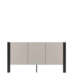 Madia 151x79h cm 3 ante con design scanalato beige cashmere nero Medellín