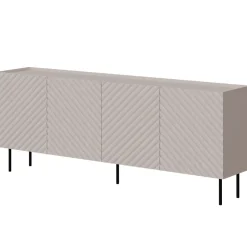 Madia 200x80h cm 4 ante con frontali decorati beige Daniele
