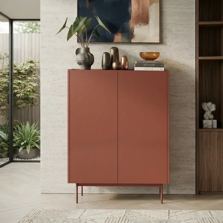 Madia 97x122h cm 2 ante design moderno rosso Passion