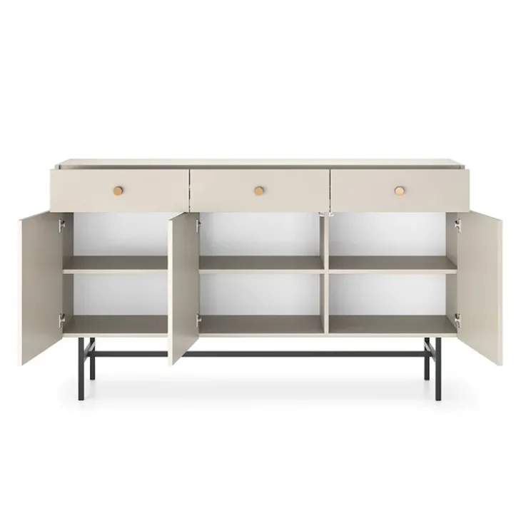 Madia 155x90h cm 3 ante moderna beige Eterna