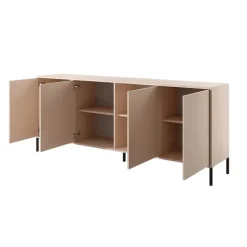 Madia 203x82h cm 4 ante moderna beige Melly
