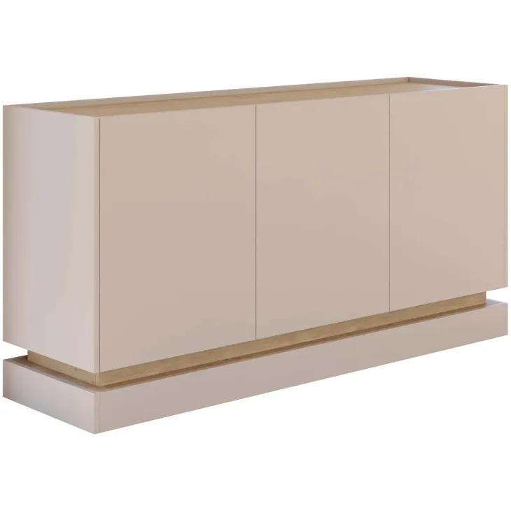 Madia 160x75h cm 3 ante moderna beige rovere Rhea
