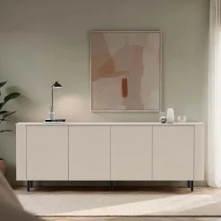 Madia 230x82h cm 4 ante moderna beige cashmere Lucrezia