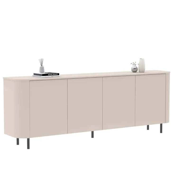 Madia 230x82h cm 4 ante moderna beige cashmere Lucrezia