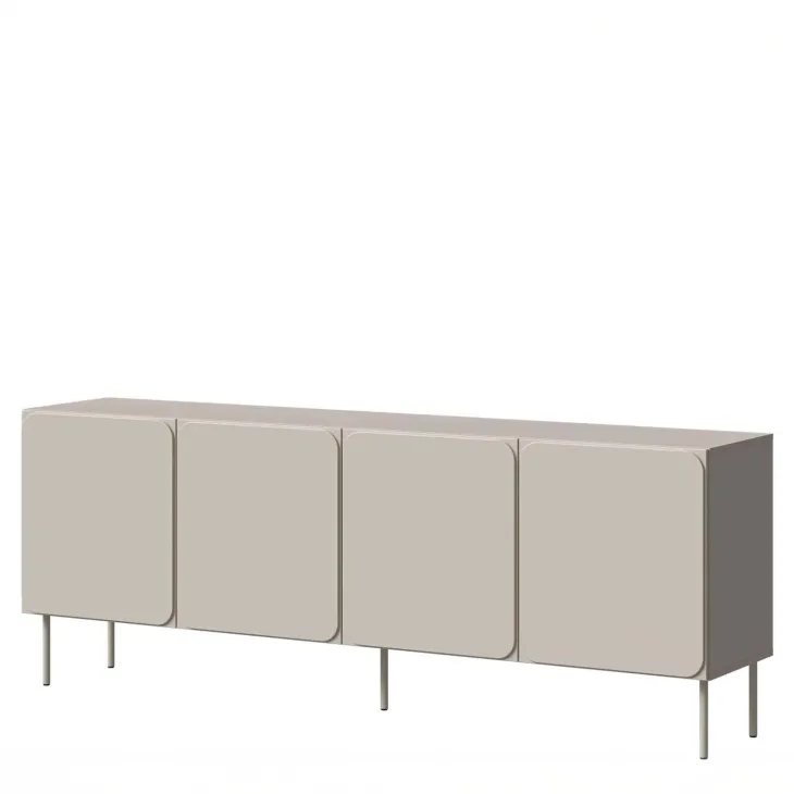 Madia 200x76h cm 4 ante moderna beige cashmere Maya