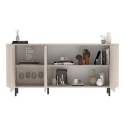 Madia 180x82h cm 3 ante moderna beige cashmere Lucrezia