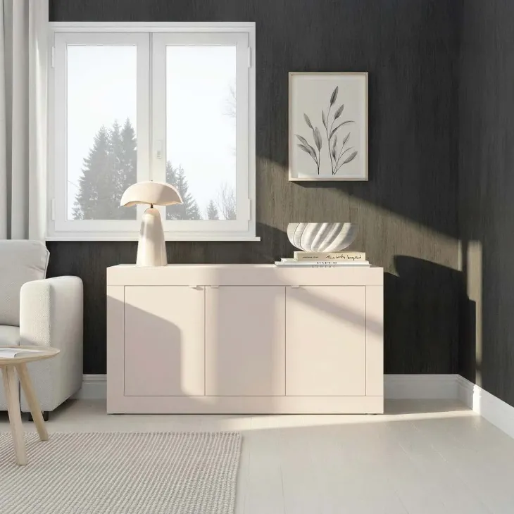 Madia 160x86h cm 3 ante moderna beige cashmere Eternity