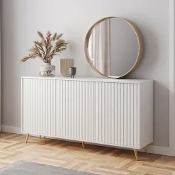 Madia 154x78h cm 3 ante moderna bianco Celestia