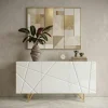 Madia 160x76h cm 3 ante moderna bianco lucido Kalmar