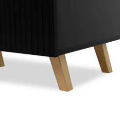 Madia 201x83h cm 4 ante moderna cannettato nero Essence