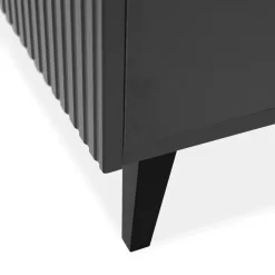 Madia 201x83h cm 4 ante moderna cannettato antracite Essence
