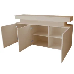 Madia 160x83h cm 3 ante moderna con led beige cashmere Lumus