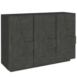Madia 120x86h cm 3 ante moderna decorate ossido Zenzero