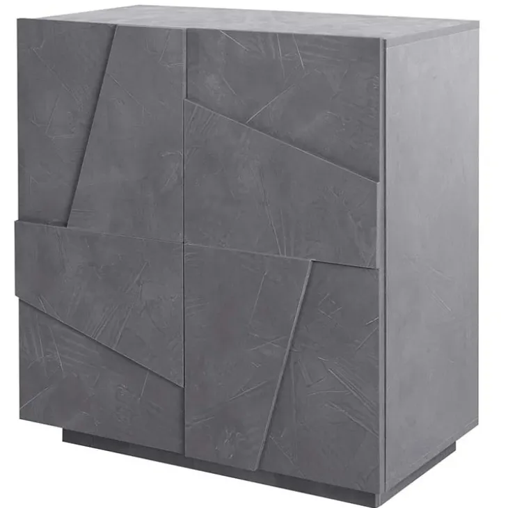 Madia 81x86h cm 2 ante moderna decorate ossido Zenzero Gihome®