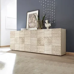 Madia 241x84h cm 4 ante moderna rovere samoa Paradise