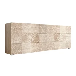 Madia 241x84h cm 4 ante moderna rovere samoa Paradise
