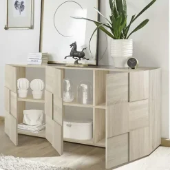 Madia 181x84h cm 3 ante moderna soggiorno rovere samoa Obsession