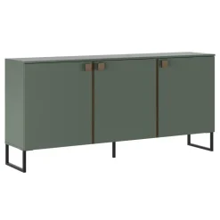 Madia 184x87h cm 3 ante moderna verde salvia scuro rovere Selvia