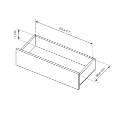 Madia 196x82h cm 2 ante scorrevoli 3 cassetti soggiorno rovere Groove
