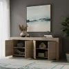 Madia 210x81h cm 4 ante soggiorno moderna rovere chiaro Halston