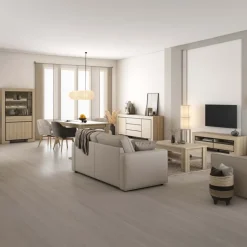 Madia 225x90h cm 3 cassetti 2 ante rovere Écarté
