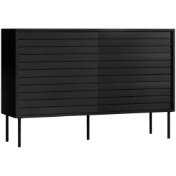 Madia 120x81h cm 3 cassetti moderna nero Wild