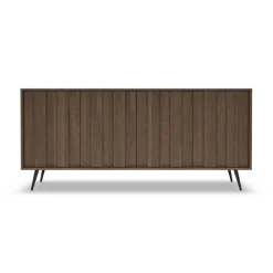 Madia 183x83h cm con led 4 ante soggiorno noce Bois
