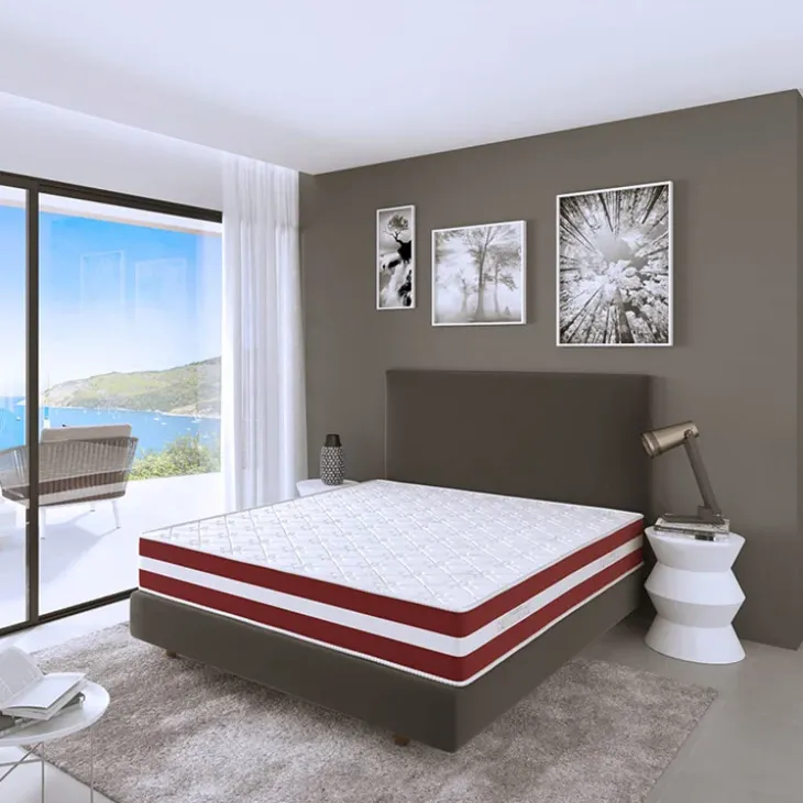 Materasso matrimoniale 180x200cm doppio strato memory antiacaro H. 24cm Superior Memory