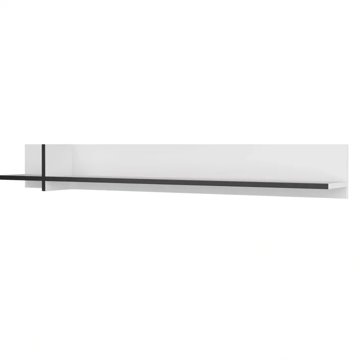 Mensola a muro 180x23h cm moderna bianco Lolla