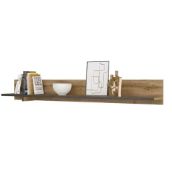 Mensola a muro 180x23h cm moderna rovere Lolla