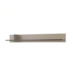 Mensola a muro 180x23h cm moderna tortora Lolla