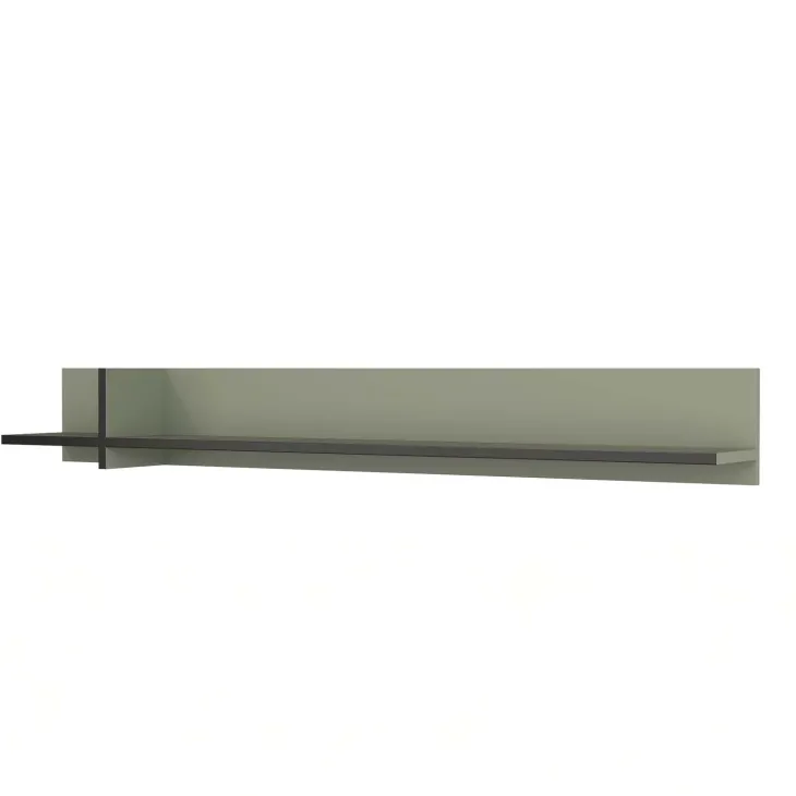 Mensola a muro 180x23h cm moderna verde Lolla