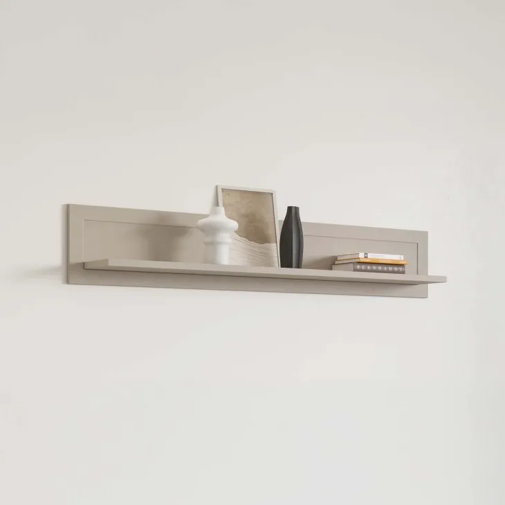 Mensola 177x32h cm a muro moderna beige Texel