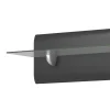 Mensola 120x22h cm da parete antracite lucido acciaio cromato Gordon